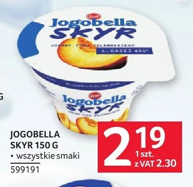 Jogurt Jogobella Skyr Zott promocja w Selgros