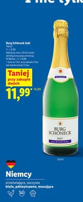 Sekt Halbtrocken promocja w Lidl