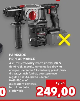 Akumulatorowy młot kombi Parkside Performance promocja w Kaufland