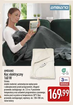 Koc elektryczny Ambiano promocja w Aldi