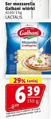 Ser mozzarella galbani wiórki promocja w Prim Market