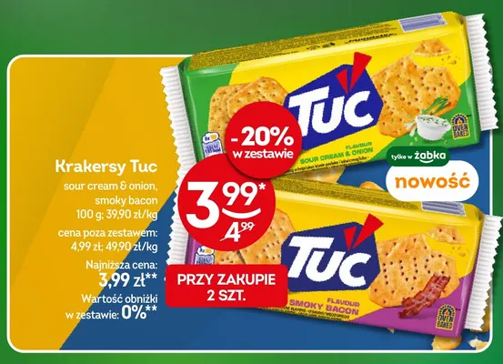 Krakersy Tuc smoky bacon promocja w Żabka