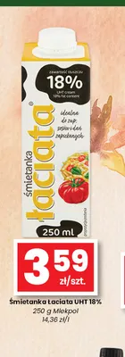 Śmietanka Łaciata UHT 18% promocja w emma MARKET