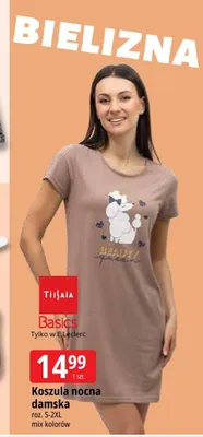 Koszula nocna damska Tissaia Basics promocja w Leclerc