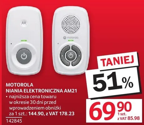 Niania elektroniczna MOTOROLA AM21 promocja w Selgros