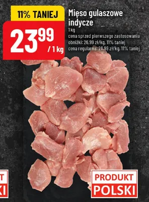 Mięso gulaszowe indycze promocja w POLOmarket