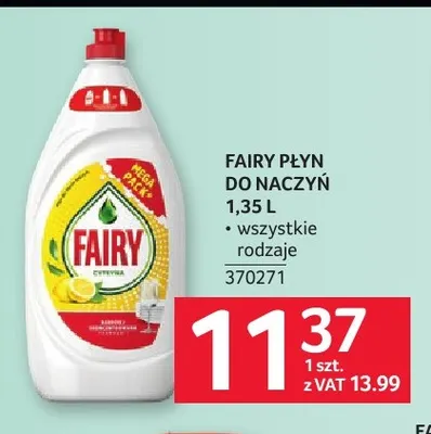 Płyn do naczyń Fairy promocja w Selgros