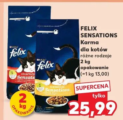 Karma dla kotów różne rodzaje 2kg  promocja w Kaufland