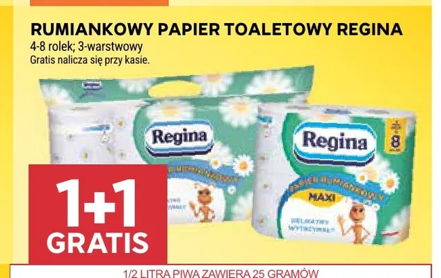 Papier toaletowy Regina Rumiankowy 8 rolek promocja w Stokrotka