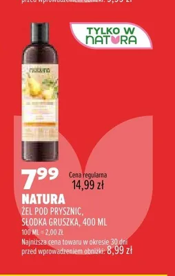Żel pod prysznic słodka gruszka Natura promocja w Drogerie Natura