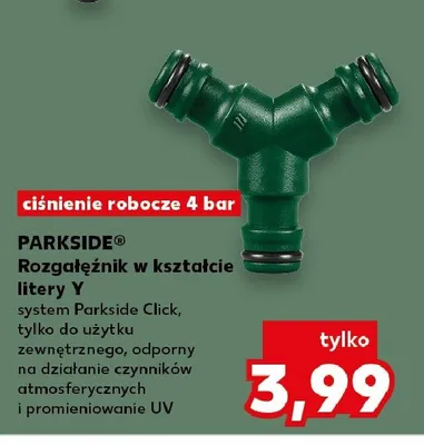 Rozgałęźnik w kształcie litery Y PARKSIDE ciśnienie robocze 4 bar promocja w Kaufland