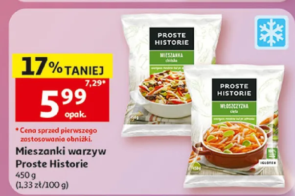 Mieszanki warzyw Proste Historie promocja w Auchan