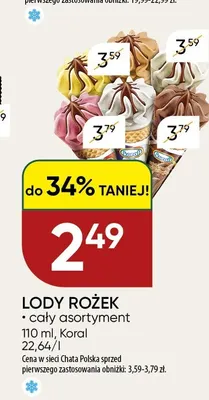 Lody rożek promocja w Chata Polska