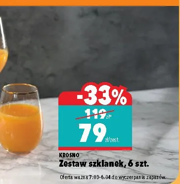Zestaw szklanek 6 szt. promocja w Biedronka Home