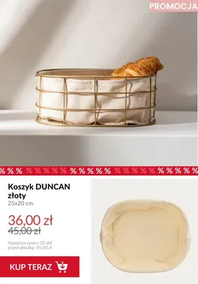 Koszyk Duncan złoty 25x20 cm promocja w Homla