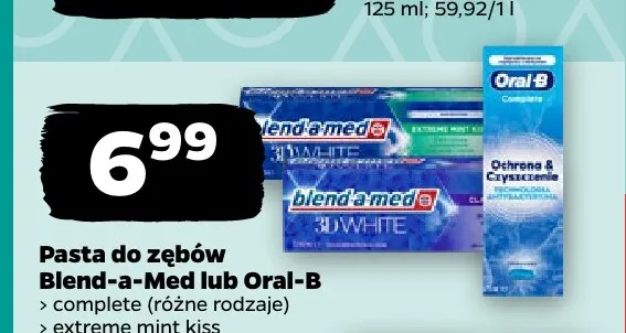 Pasta do zębów Oral-B Complete promocja w Netto