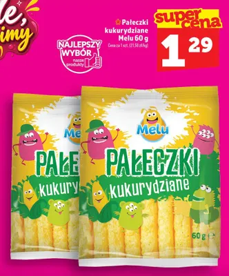 Pałeczki kukurydziane Melu promocja w TOPAZ