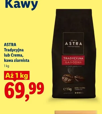 Kawa ziarnista ASTRA promocja w Lidl