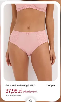 Figi maxi z koronką bonprix 2-pak promocja w bonprix