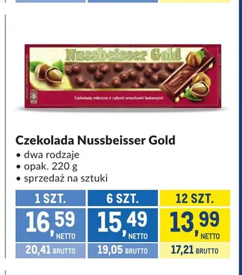 Czekolada Nussbeisser Gold promocja w Makro