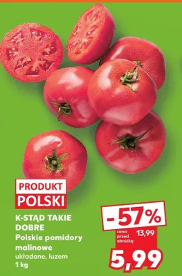 Pomidory malinowe K-Stąd Takie Dobre polskie promocja w Kaufland