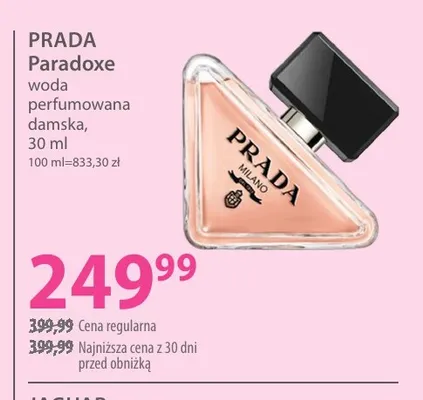 Woda perfumowana damska Paradoxe Prada promocja w Hebe