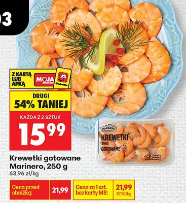Krewetki gotowane promocja w Biedronka