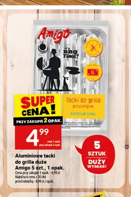 Aluminiowe tacki do grilla duże Amigo promocja w Twój Market