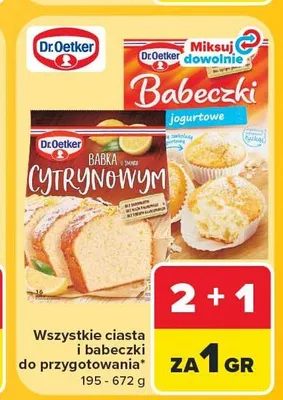 Babeczki jogurtowe Dr. Oetker promocja w Carrefour