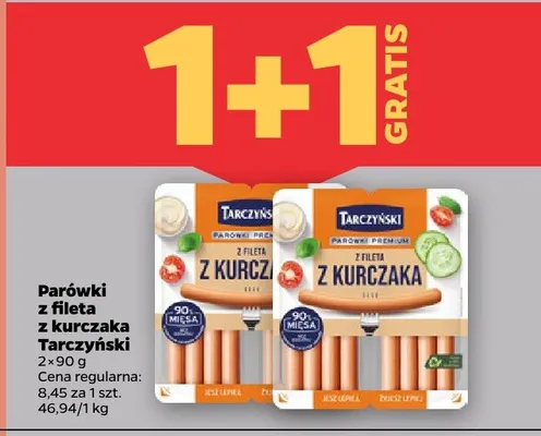 Parówki z fileta z kurczaka Tarczyński 2-pak 90 g promocja w Netto