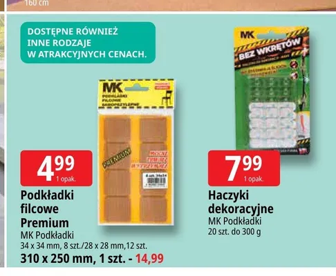 Podkładki filcowe Premium MK Podkładki promocja w Leclerc