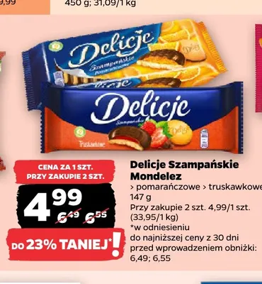 Delicje Szampańskie truskawkowe Mondelez promocja w Netto