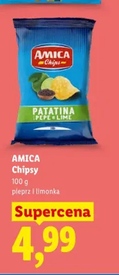 Chipsy Amica Chips pieprz i limonka promocja w Lidl