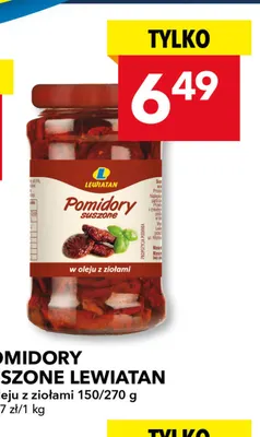 Pomidory suszone Lewiatan w oleju z ziołami promocja w LEWIATAN