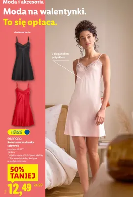 Koszula nocna damska satynowa promocja w Lidl