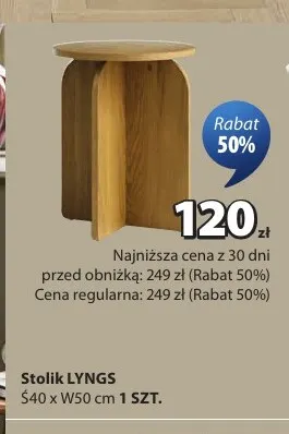 Stolik Lyngs promocja w Jysk
