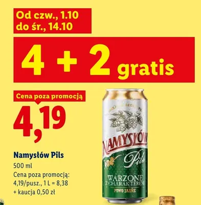 Piwo Namysłów Pils promocja w Lidl