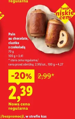 Pain au chocolate ciastko z czekoladą promocja w Lidl