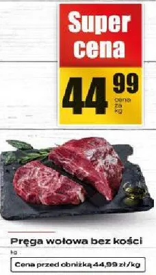Pręga wołowa bez kości promocja w Supeco