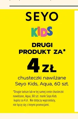 Chusteczki nawilżane Aqua Seyo Kids promocja w Drogerie Natura