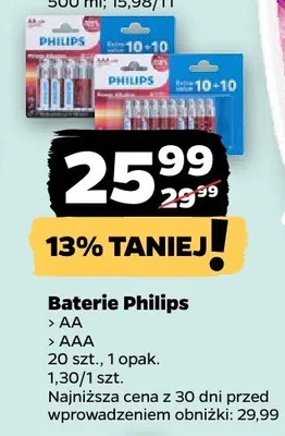 Baterie Philips AAA promocja w Netto