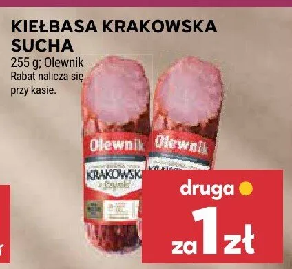Kiełbasa krakowska sucha promocja w Stokrotka