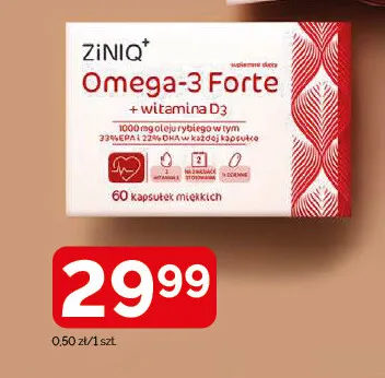 Omega-3 Forte + witamina D3 ZiNIQ+ promocja w Ziko Dermo