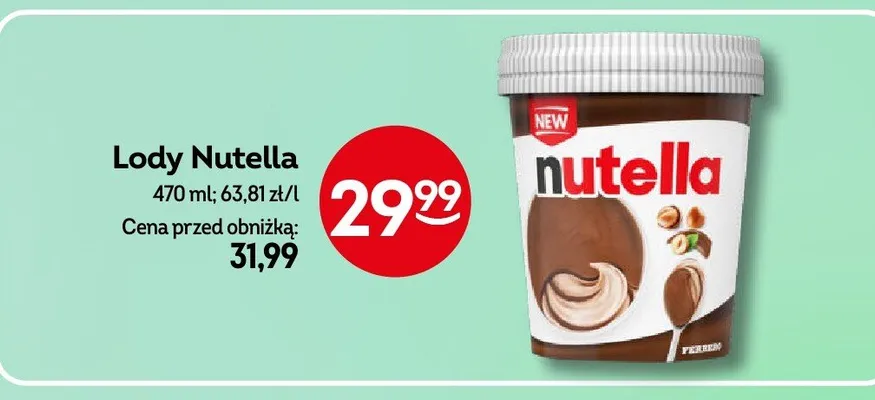 Lody Nutella promocja w Żabka