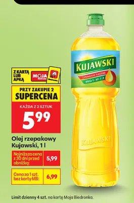 Olej rzepakowy promocja w Biedronka