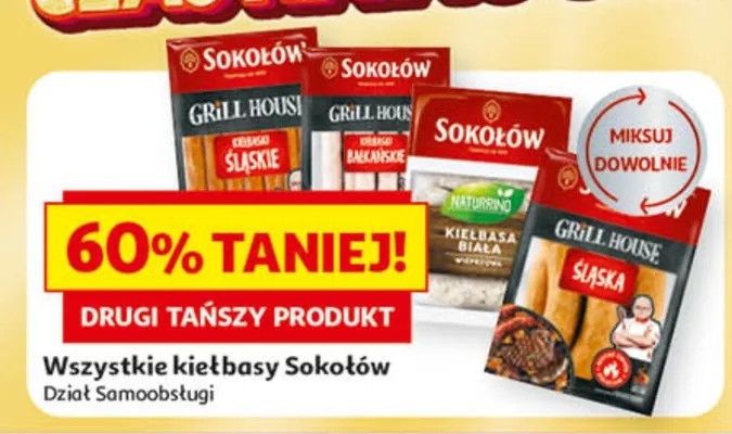 Kiełbasa Biała Sokołów Naturrino promocja w Auchan