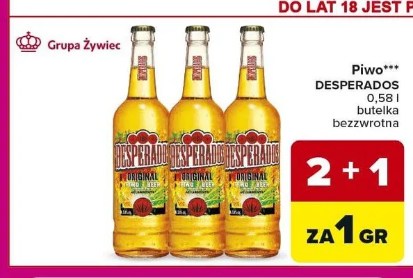 Piwo Desperados promocja w Carrefour Market