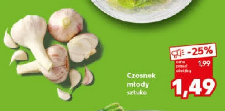 Czosnek młody promocja w Kaufland