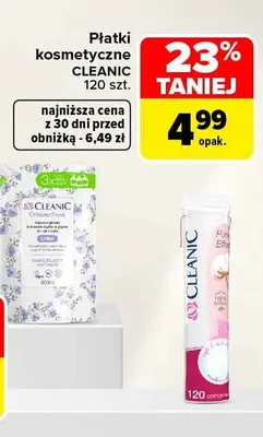 Płatki kosmetyczne Cleanic promocja w Carrefour