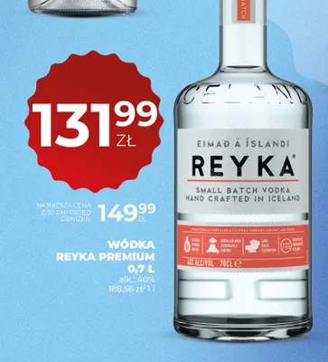 Wódka Reyka Premium promocja w Duży Ben
